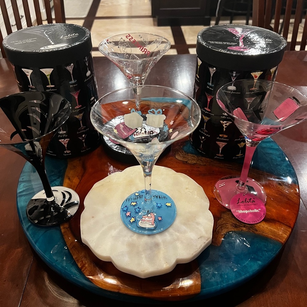 LOLITA Hand-painted martini glasses